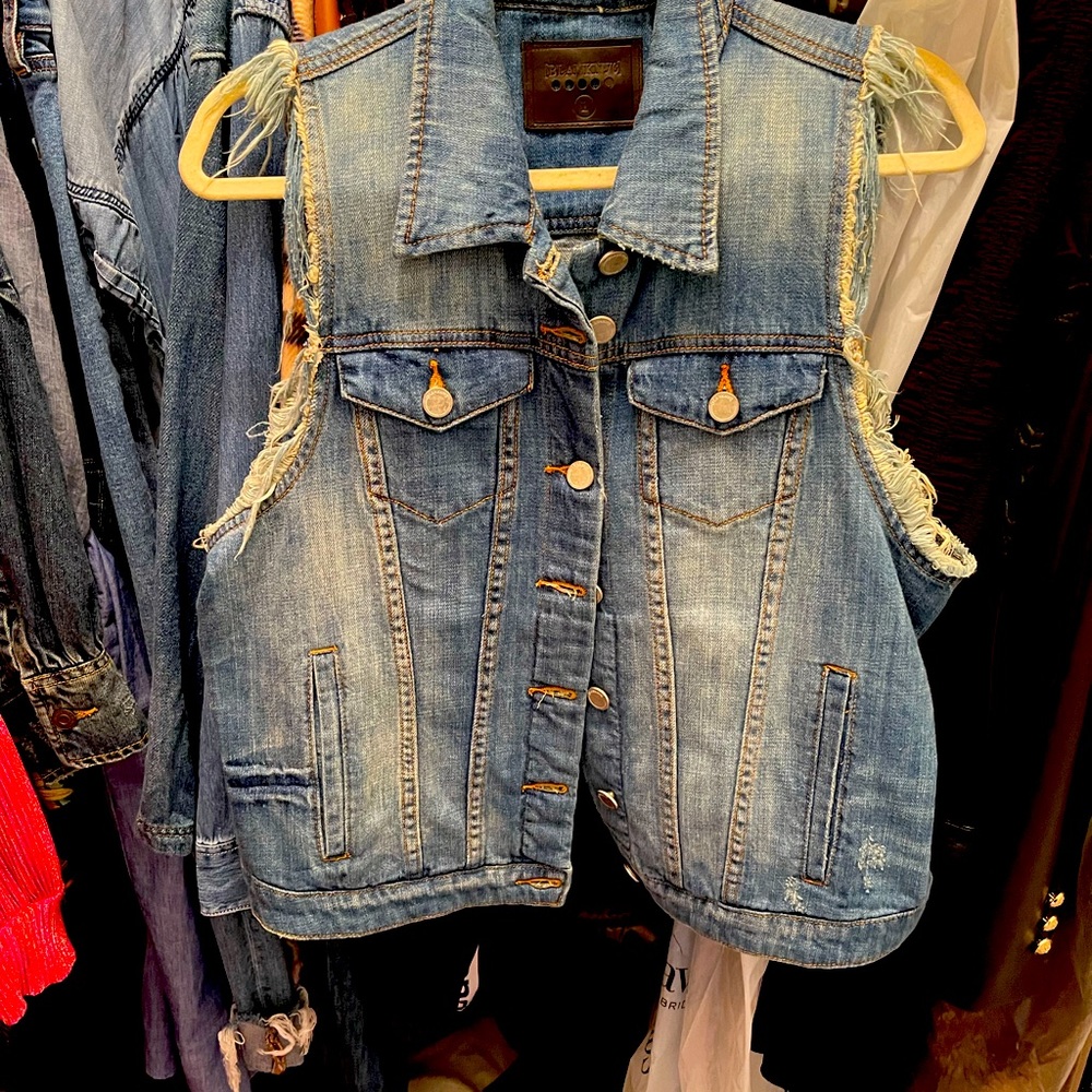 Blank nyc sleeveless denim vest.